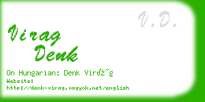 virag denk business card